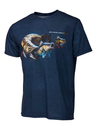 Savage Gear Triko Cannibal Tee Blue - L,Savage Gear Triko Cannibal Tee Blue - L