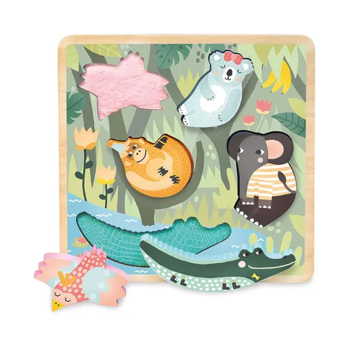 Vilac Senzorické puzzle Jungle 5 ks