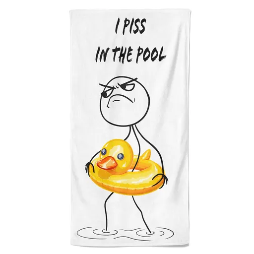 Osuška I piss in the pool (Velikost osušky: 100x170cm)