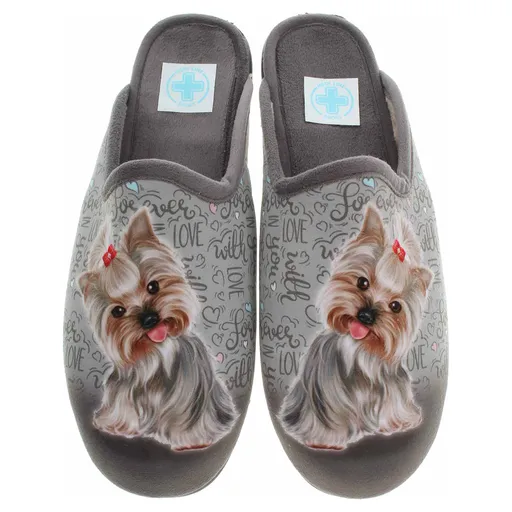 Dámské domácí pantofle Medi LIne 134-025 šedá 38