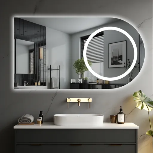 Koupelnové LED zrcadlo 80×60 cm