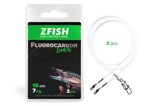 Zfish Lanko Fluorocarbon Leader 2ks - 25cm/15kg,Zfish Lanko Fluorocarbon Leader 2ks - 25cm/15kg