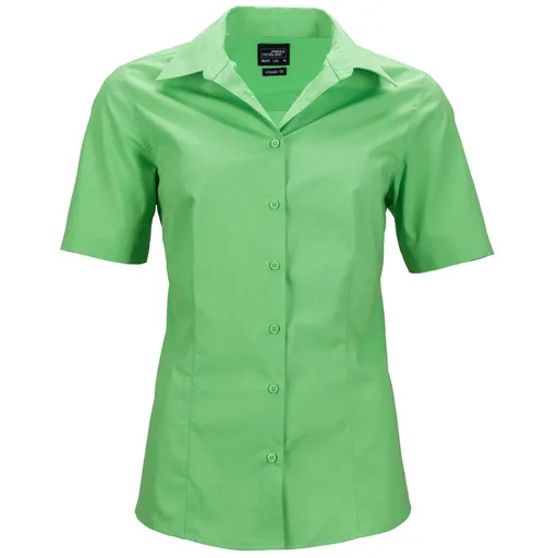 James & Nicholson (Daiber) Dámská košile s krátkým rukávem JN643 - Limetkově zelená | XL