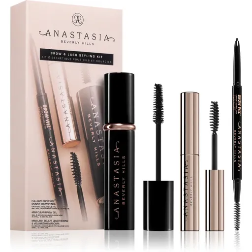 Anastasia Beverly Hills Brow & Lash Styling Kit dárková sada na oči a obočí odstín Dark Brown