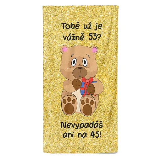 Osuška Tobě už je tolik? (věk: 53, Velikost osušky: 70x140cm)