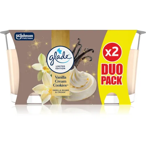 GLADE Vanilla Cream Cookies vonná svíčka 2x112 g