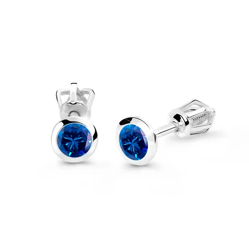 Cutie Diamonds Elegantní náušnice z bílého zlata se safíry DZ8003-30-SF-X-2