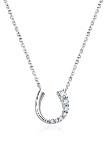 MOISS Stříbrný dámský náhrdelník Podkova N0000012