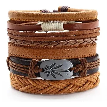 Predator Q1 Kožený náramek konopí – sada 5ks - Q11 (15999)