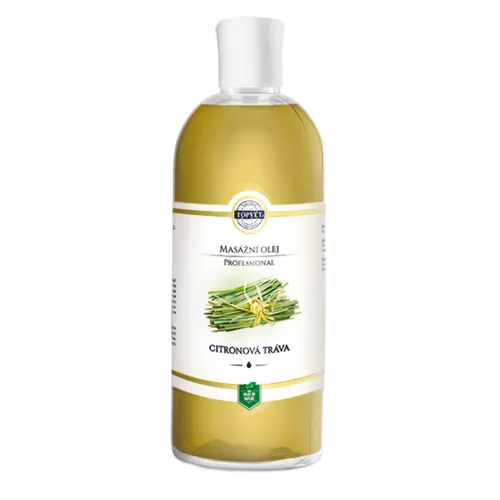 Topvet Masážní olej CITRONOVÁ TRÁVA, 500 ml