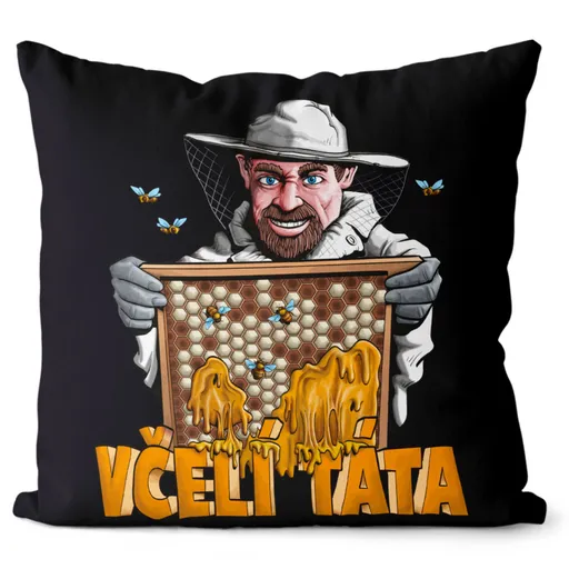 Polštář Včelí táta (Velikost: 40 x 40 cm)