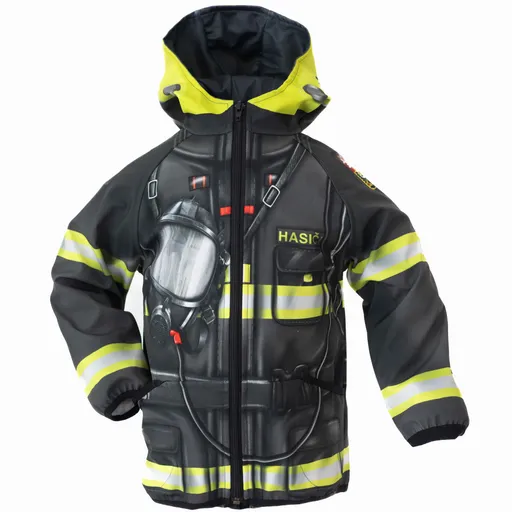 Dětská softshellová bunda – Hasič Real (Velikost bundy: 134)