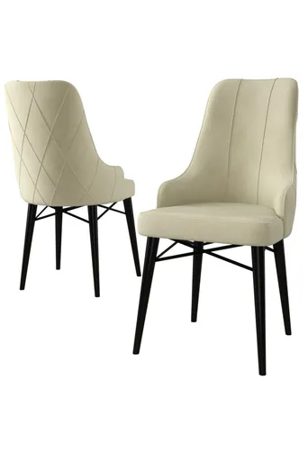 Sada židlí (2 kusy) Neta - Cream, Black