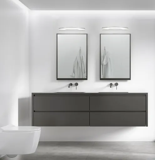 Nástěnná koupelnová lampa chromová studená bílá LED 5W 41cm Nike