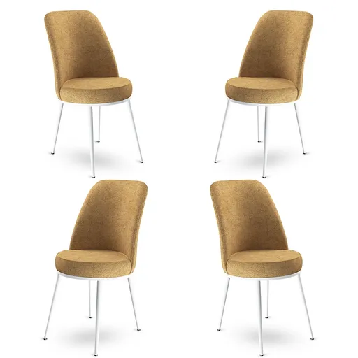 Sada židlí (4 kusy) Dexa - Cappuccino, White