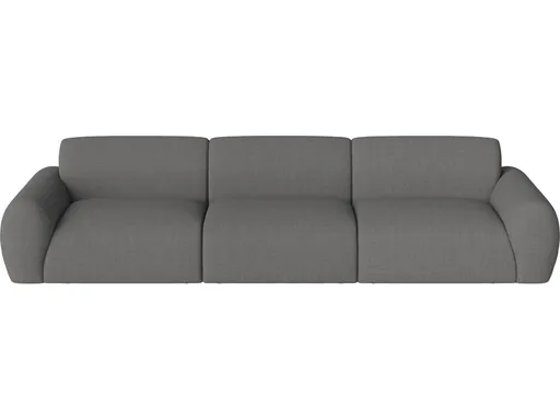 Pohovka Núvol 3 moduly se 2 nízkými bočnicemi, více variant - Bolia Varianta: Soil - Smooth weave, Dark Grey