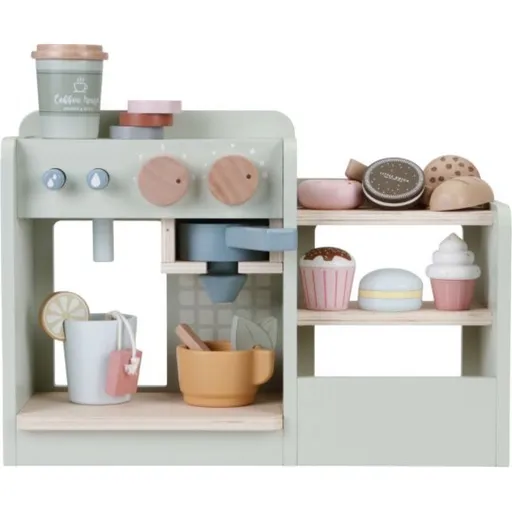 Little Dutch Kávovar dřevěný velký s příslušenstvím