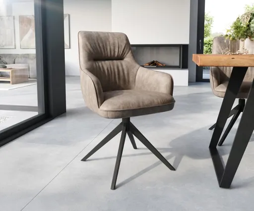 Otočná židle Zelia-Flex s područkami křížová podnož široká