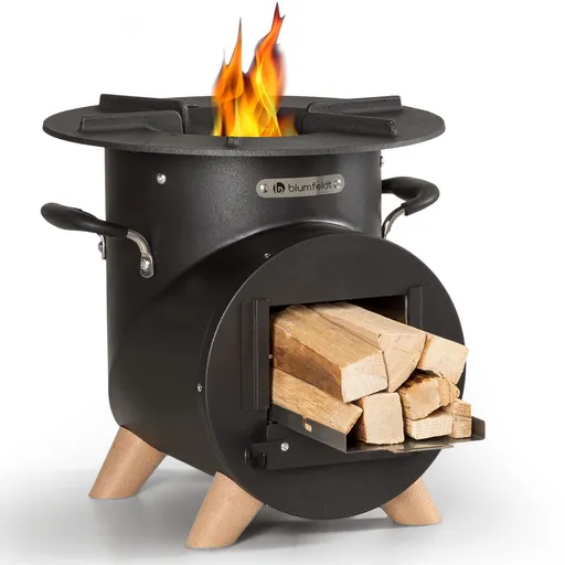 Blumfeldt Oshima Rocket Stove Camping Stove šetrný k životnímu prostředí mobilní ocel