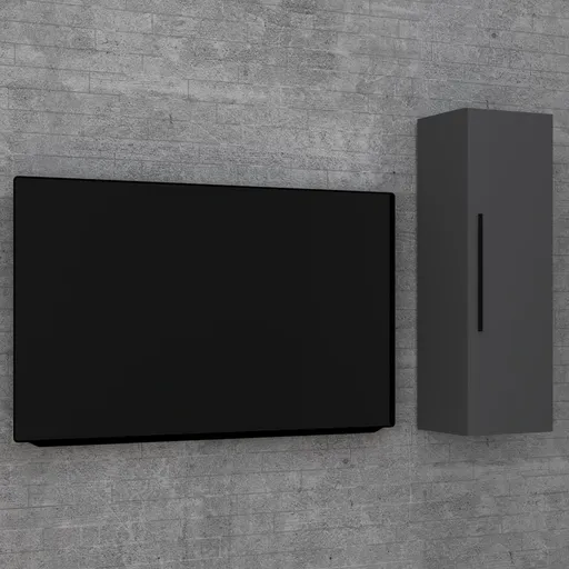 VCM Nástěnná police Arila L, antracitová