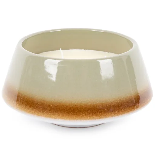 Vonná svíčka Svěží bavlna, keramika zelená, 15 x 7,5 cm