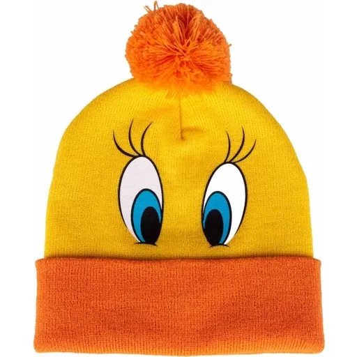 LOONEY TUNES TWEETY BEANY Dětská zimní čepice, žlutá, velikost UNI