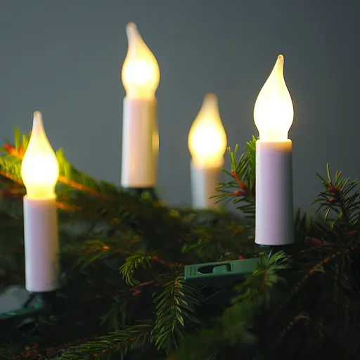 Světelný řetěz Plamen bílý, 16 LED žárovek Filament, prodloužení