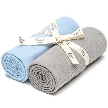 ESECO mušelínové pleny, Grey Blue 2 ks (8595695401253)