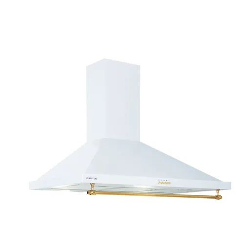 Klarstein Montblanc 90, digestoř, 90 cm, nástěnná, 610m³/h, LED, lišta, bílá