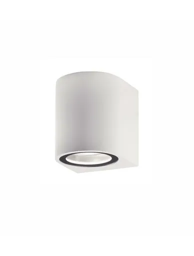 NOVA LUCE venkovní nástěnné svítidlo NERO hliník bílé skleněný difuzor GU10 1x7W 220-240V IP54 bez žárovky světlo dolů 910021