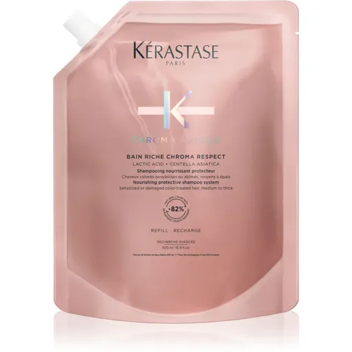 Kérastase Chroma Absolu Bain Riche Chroma Respect vyživující šampon pro barvené vlasy Refill 500 ml