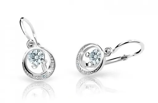 Cutie Jewellery Dětské náušnice z bílého zlata C1997-10-X-2 bílá
