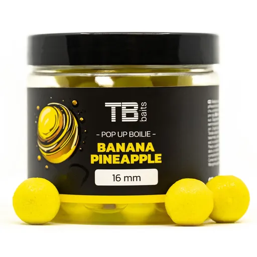 Tb baits plovoucí boilie pop-up yellow banana pineapple + nhdc 65 g-16 mm