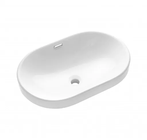 INVENA Umyvadlo na desku NIKE 60 cm oval CE-28-060-W