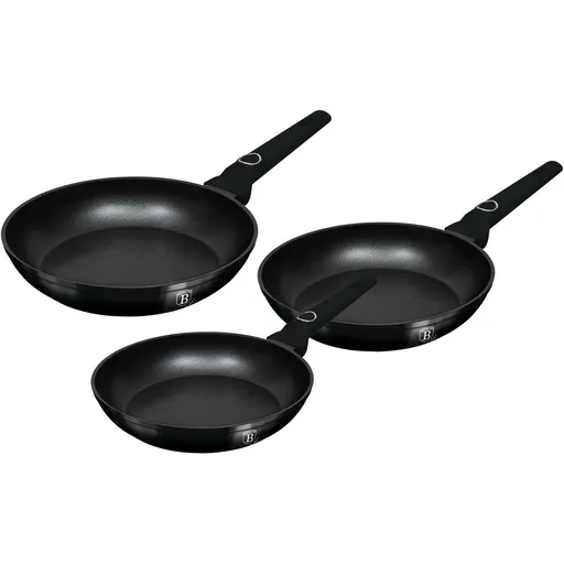 BerlingerHaus Sada pánví s titanovým povrchem Black Vantage, 3 ks