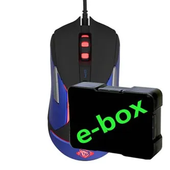 E-blue Auroza Gaming V2 Myš drátová, černá, 5000DPI, e-box