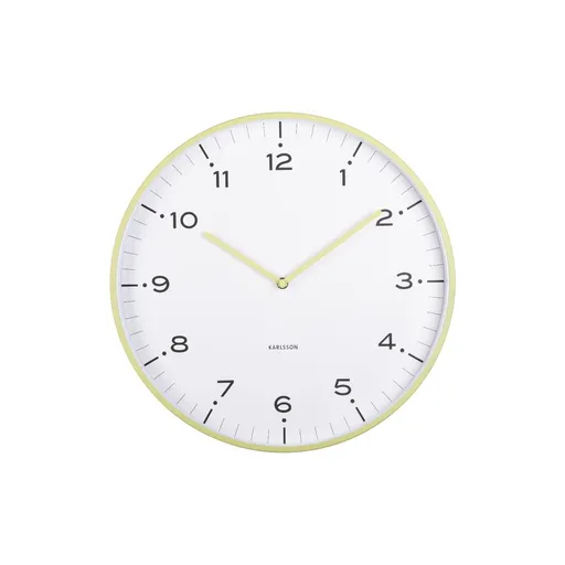 Karlsson 6011GR designové nástěnné hodiny žlutá, pr. 40 cm