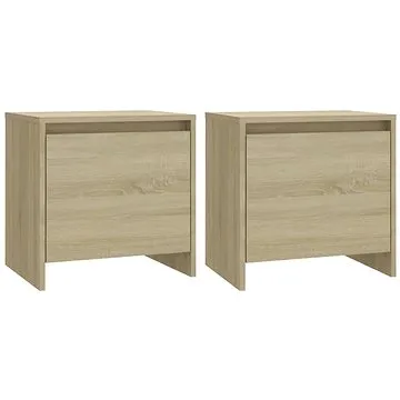 SHUMEE Noční stolky 2 ks dub sonoma 45 × 34 × 44,5 cm dřevotříska, 809870 (809870)