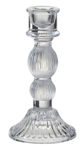 Skleněný transparentní svícen Candelero - ∅ 8*15 cm J-Line by Jolipa
