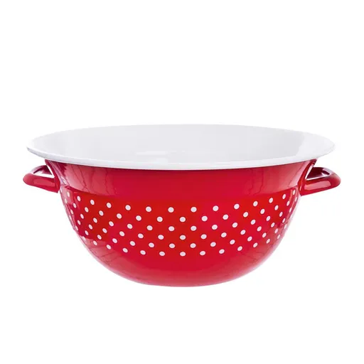 Zadělávací mísa červená s puntíky průměr 26 cm