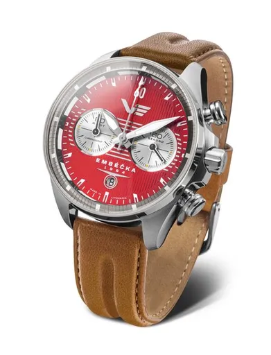 Vostok Europe Limitovaná edice Embéčka Chrono Line 6S21-325A492 - Hnědý kožený řemínek