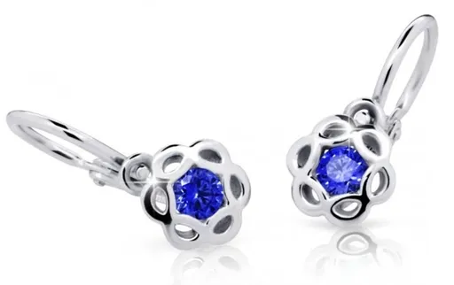 Cutie Jewellery Dětské náušnice z bílého zlata C2179-10-X-2 modrá