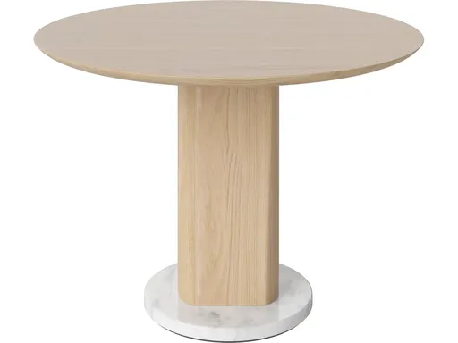 Konferenční stolek Root Ø60, v. 44 cm, více variant - Bolia Varianta: bílý dub, šedý/bílý mramor