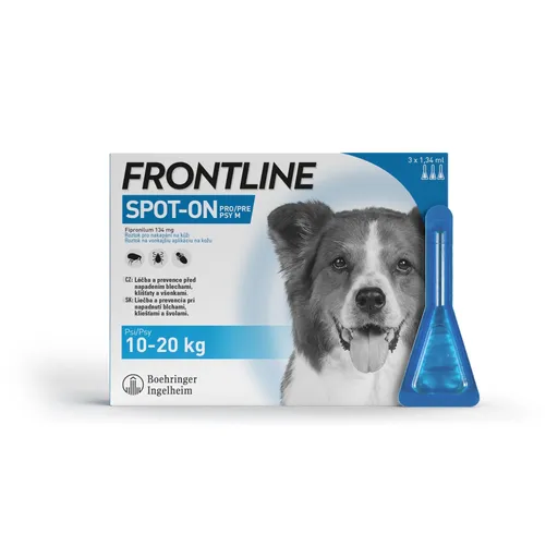 FRONTLINE SPOT-ON pro psy 10–20 kg (M) 3 pipety