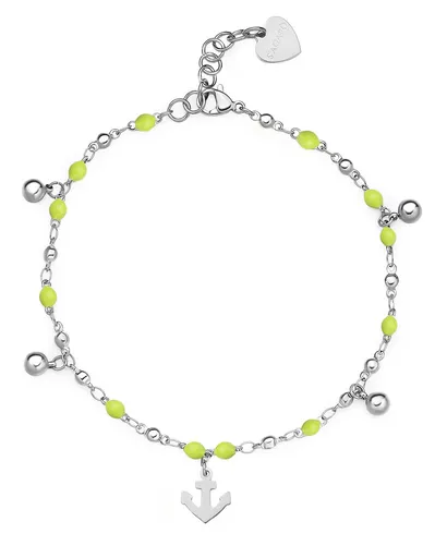 S'Agapõ Ocelový korálkový náramek na kotník Vibes SVB62