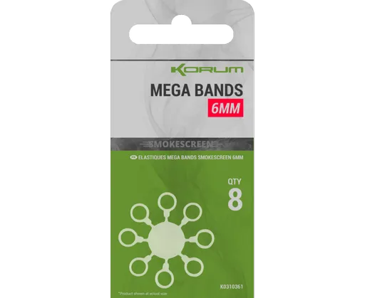 Korum kroužky smokescreen mega bands - 6 mm