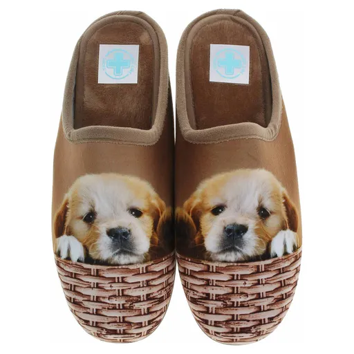 Dámské domácí pantofle Medi Line 140-025 hnědá 38