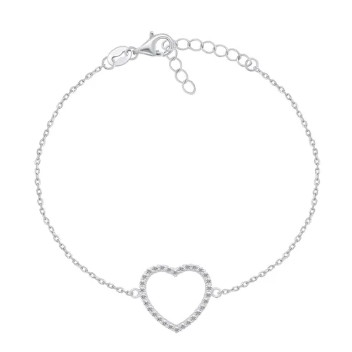 Brilio Silver Půvabný stříbrný náramek se srdíčkem BRC22W