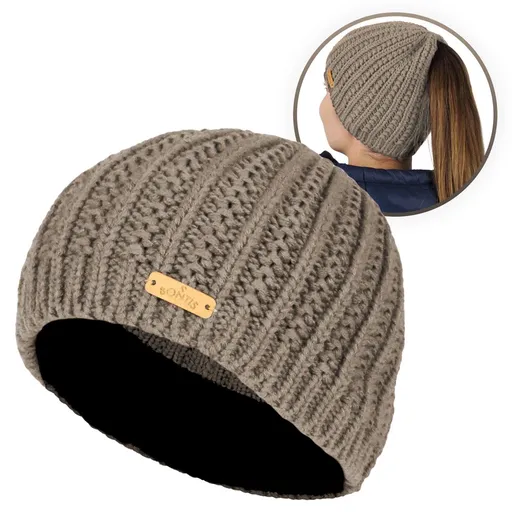 Bontis Dámská čepice s otvorem na culík - Kašmírová | uni