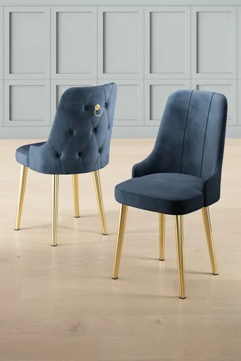 Sada židlí (6 kusů) Newa - Anthracite, Gold